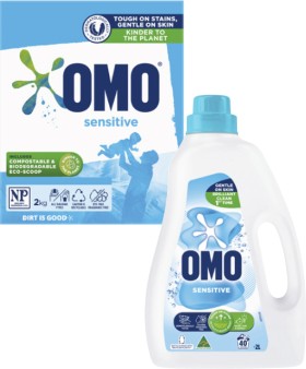 Omo-Laundry-Liquid-2-Litre-or-Powder-2kg on sale
