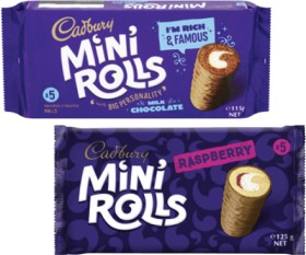Cadbury+Cake+Bars+or+Rolls+5+Pack+105g-125g