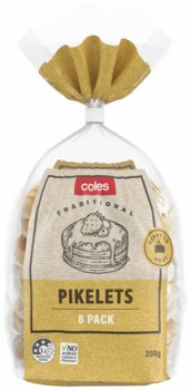 Coles-Pikelets-8-Pack-200g on sale