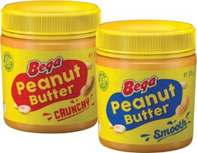 Bega-Smooth-or-Crunchy-Peanut-Butter-375g on sale