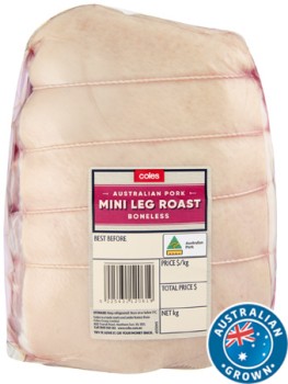 Coles-Australian-Pork-Mini-Leg-Roast-Boneless on sale
