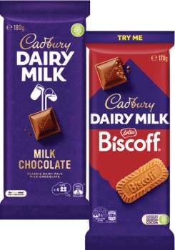 Cadbury-Dairy-Milk-Block-Chocolate-160g-190g on sale