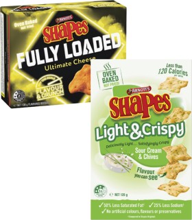 Arnott%26%23039%3Bs+Fully+Loaded+or+Light+%26amp%3B+Crispy+Shapes+120g-130g