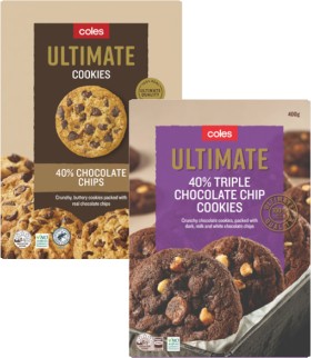 Coles-Ultimate-Chocolate-Chip-Cookies-400g on sale