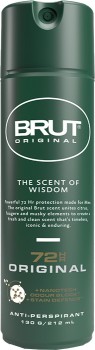 Brut-72hr-Antiperspirant-Aerosol-Deodorant-212mL on sale