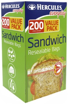Hercules-Resealable-Sandwich-Bags-200-Pack on sale