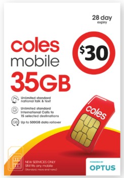 Coles-Mobile-30-Prepaid-SIM on sale