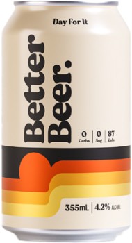 Better-Beer-Zero-Carb-Lager-Cans-24x355mL on sale