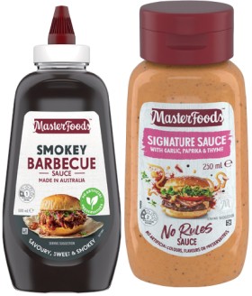 MasterFoods-No-Rules-Sauce-250mL-Barbecue-or-Tomato-Squeezy-Sauce-500mL-Selected-Varieties on sale