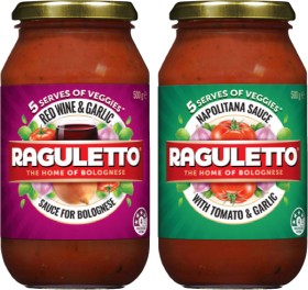 Raguletto+Pasta+Sauce+500g+Selected+Varieties