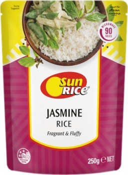 SunRice-Microwave-Rice-Pouch-250g-Selected-Varieties on sale