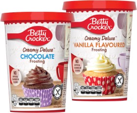 Betty+Crocker+Creamy+Deluxe+Frosting+400g+Selected+Varieties