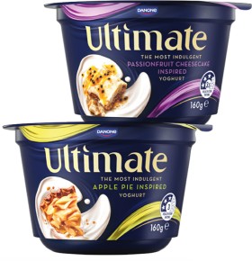 Danone+Ultimate+Yoghurt+Apple+Pie+or+Passionfruit+Cheesecake+Inspired+Yoghurt+160g