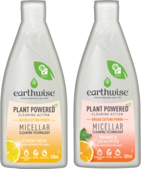Earthwise-Dishwashing-Liquid-500mL-Selected-Varieties on sale