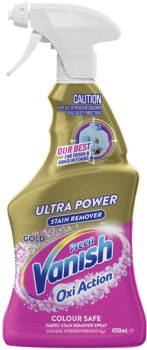 Vanish-Preen-Gold-Oxi-Action-Fabric-Stain-Remover-Spray-450mL-Selected-Varieties on sale
