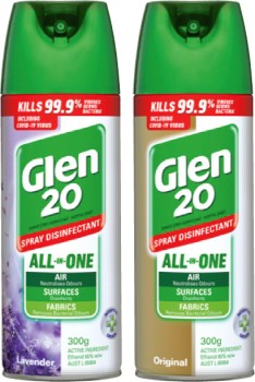 Glen-20-Disinfectant-Spray-300g-Selected-Varieties on sale