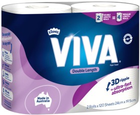 Viva-Double-Length-Paper-Towel-2-Pack-Selected-Varieties on sale