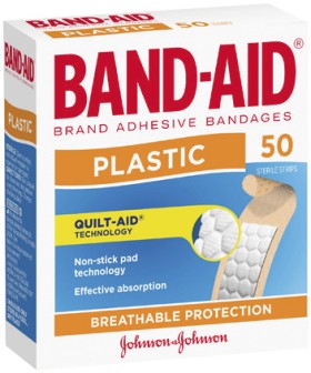 Band-Aid+Plastic+Sterile+Strips+50+Pack