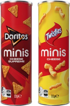 Twisties-Cheese-115g-or-Doritos-Cheese-Supreme-120g-Minis-Canister on sale