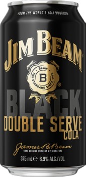 Jim+Beam+Black+Double+Serve+6.9%25+Premix+Cans+375mL+10+Pack