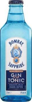 Bombay-Sapphire-Gin-Tonic-54-Premix-Bottles-275mL-4-Pack on sale