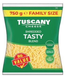 Tuscany+Shredded+Tasty+Cheese+Family+Size+750g