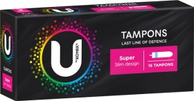 U-By-Kotex-Slim-Tampons-16-Pack-Selected-Varieties on sale