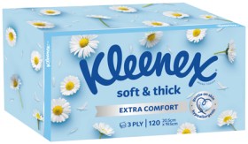 Kleenex+Soft+%26amp%3B+Thick+Facial+Tissues+3+Ply+120+Pack