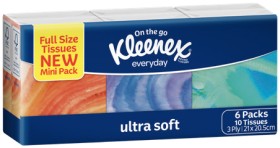 Kleenex-Everyday-Ultra-Soft-Pocket-Tissues-6-Pack on sale
