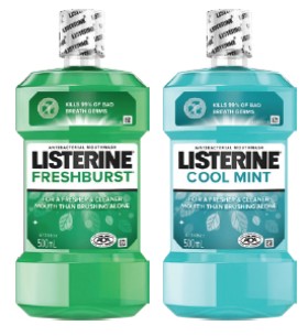 Listerine+Mouthwash+Fresher+%26amp%3B+Cleaner+500mL+Selected+Varieties