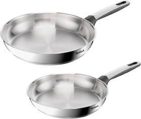 Tefal+Emotion%2B+Stainless+Steel+Frypan+2pc+Set+24%2F28cm