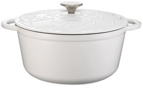 The+Cooks+Collective+Fleur+De+Lis+Casserole+26cm+-+White