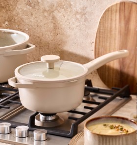 The-Cook-Shop-Nook-by-Baccarat-Saucepan-with-Lid-20cm-Cream on sale