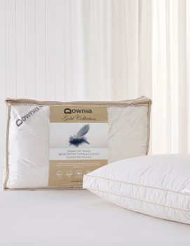 Downia+Gold+Collection+Goose+Down+%26amp%3B+Feather+Pillow+-+White