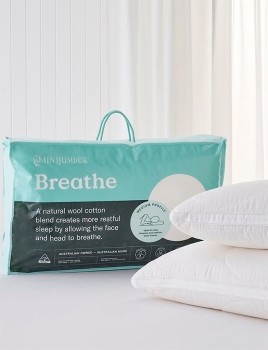 Minijumbuk-Breathe-Wool-Pillow-2-Pack-White on sale