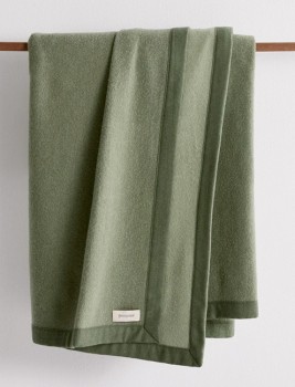 Minijubmuk+Henley+Australian+Merino+Luxury+Wool+Blanket+-+Olive