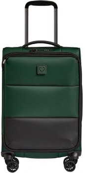 Antler+Soft+Stripe+2.0+55cm+Expandable+Suitcase+-+Dark+Forest+Green