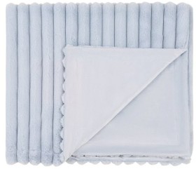 Astin+Sinclair+130cm+x+150cm+Cloud+Blue+Faux+Fur+Rib+Throw+Rug