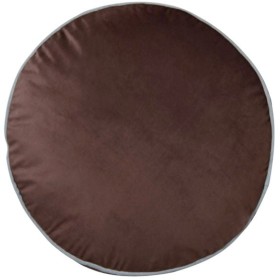 Astin+Sinclair+Velvet+Circle+Cushion+in+Chocolate