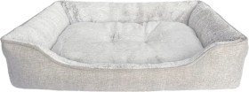 Art+%26amp%3B+Bob+%26lsquo%3BLinen+Look%26rsquo%3B+81cm+X+61cm+Pet+Lounger+with+Faux+Fur