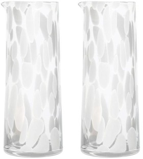 Ecology-Camille-13L-Glass-Carafe-in-White-Pack-of-2 on sale