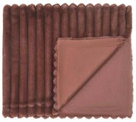 Astin+Sinclair+%26lsquo%3BRib%26rsquo%3B+150cm+x+130cm+Faux+Fur+Throws+in+Chocolate+Brown
