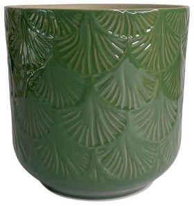 Borralheira+%26lsquo%3BPalm%26rsquo%3B+200mm+Indoor+Plant+Pot+in+Sage+Green