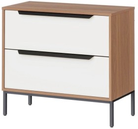 Astin+Sinclair+%26lsquo%3BWalton%26rsquo%3B+2+Drawer+Side+Table+in+White+and+Oak-Look
