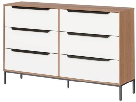 Astin+Sinclair+%26lsquo%3BWalton%26rsquo%3B+Six-Drawer+Chest+in+White+and+Oak