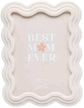 Pixel+%26lsquo%3BWavy%26rsquo%3B+18cm+X+13cm+Photo+Frame+in+Ivory