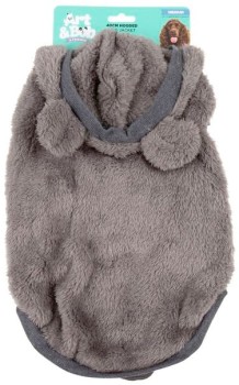 Art+%26amp%3B+Bob+40cm+Velvet+Dog+Hoodie+in+Grey+-+Medium