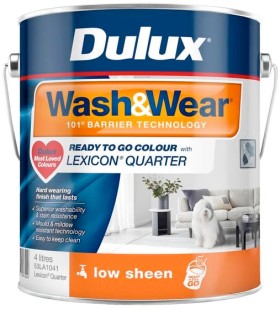 Dulux+4L+Lexicon+Quarter+Low+Sheen+Ready+To+Go+Colour+Wash%26amp%3BWear+Interior+Paint
