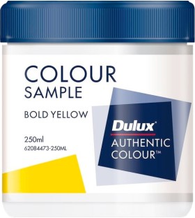 Dulux-250ml-Sample-Pot-Paints-Bold-Yellow-Base-Tinted-to-Picturebook-Green-and-Golden-Orange on sale