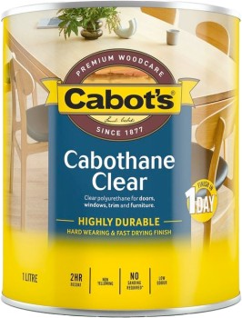 Cabot%26rsquo%3Bs+%26lsquo%3BCabothane+Clear%26rsquo%3B+Matt+Water-Based+Polyurethane+1L